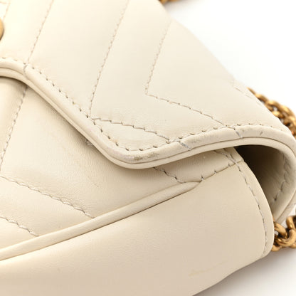 Gucci Calfskin Matelasse Super Mini GG Marmont Shoulder Bag White 15 of 18