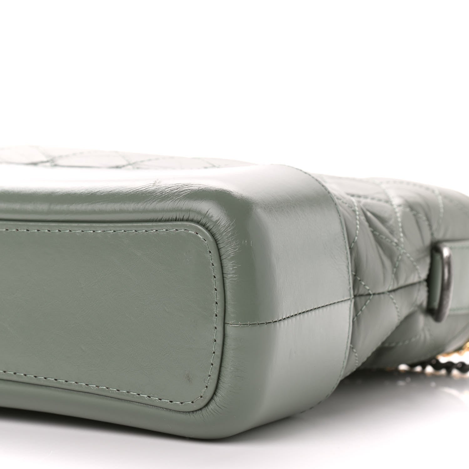 Chanel Aged Calfskin Quilted Medium Gabrielle Hobo Green 8 of 8