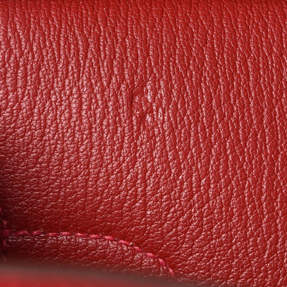Hermes Taurillon Clemence Birkin 35 Rouge Casaque 28 of 30