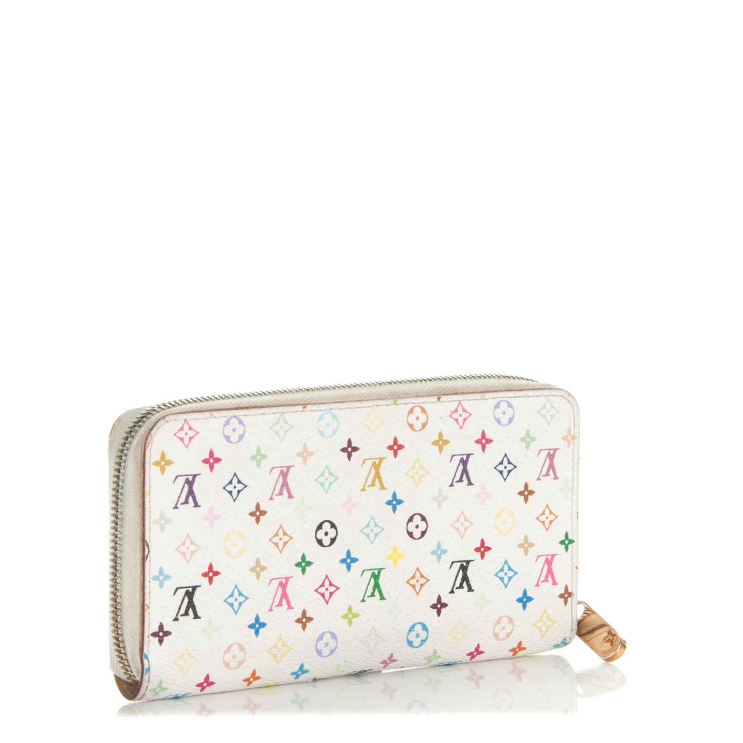 Monogram Multicolor Zippy Wallet White