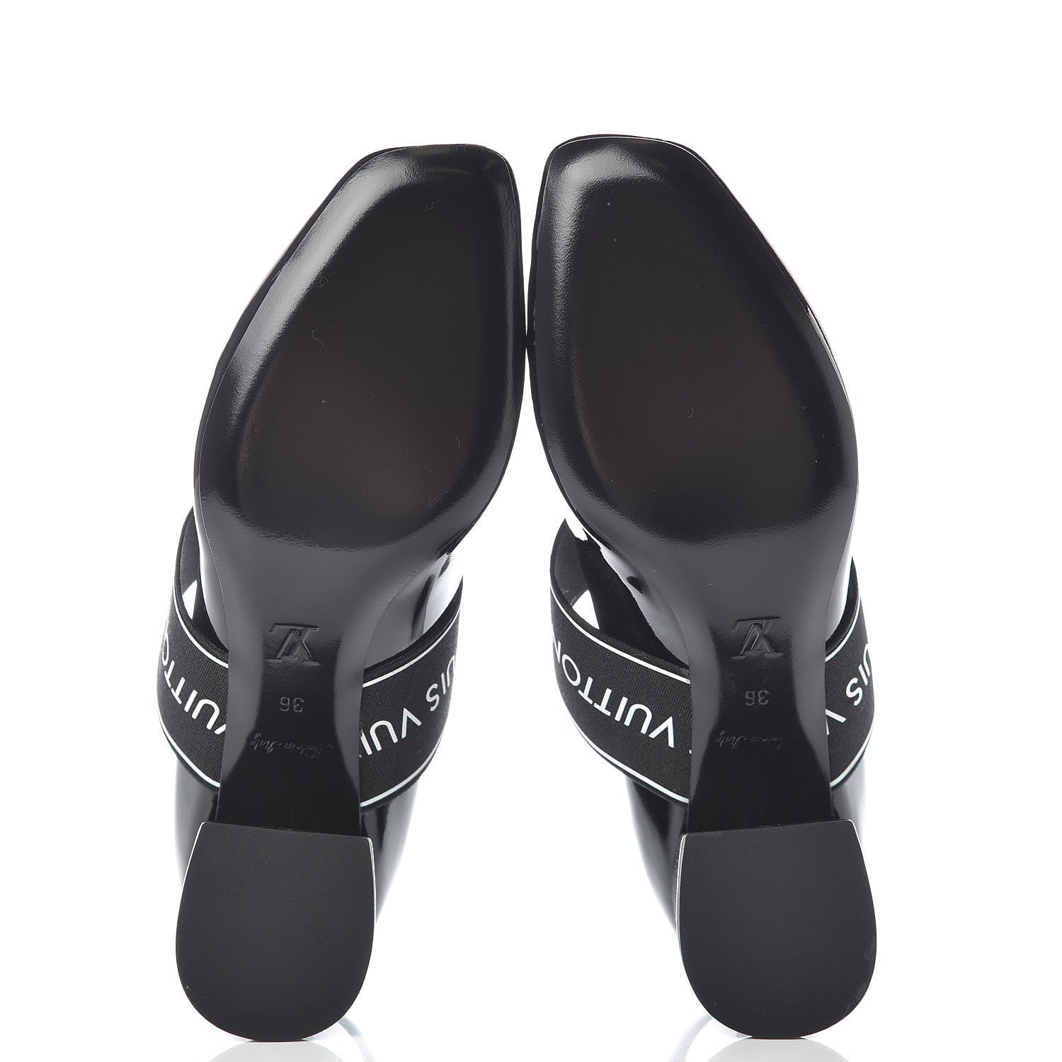 Louis Vuitton Patent Uncover Pumps 36 Black 5 of 10