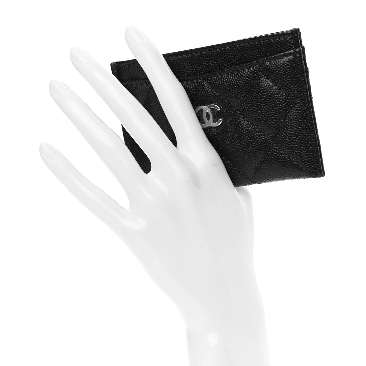 Chanel Caviar Quilted Card Holder Dark Brown 2 of 9