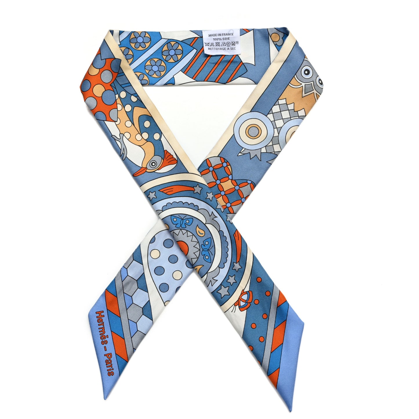 Silk Les Murmures De La Foret Twilly Bleu Jean Orange