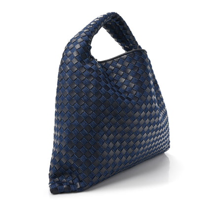 Bottega Veneta Denim Calfskin Intrecciato Large Hop Abyss Indigo 3 of 9