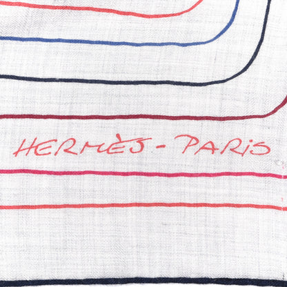 Hermes Cashmere Silk Pegase Paysage Shawl 140 2 of 5