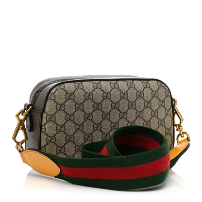Gucci GG Supreme Monogram Web Neo Vintage Shoulder Bag Beige New Acero Crop 3 of 10