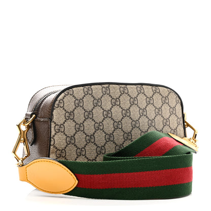 Gucci GG Supreme Monogram Web Neo Vintage Shoulder Bag Beige New Acero Crop 3 of 10