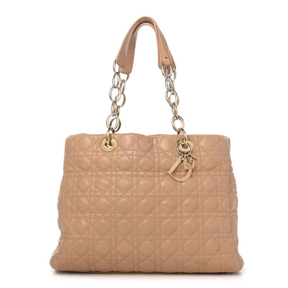 Christian Dior Lambskin Cannage Large Dior Soft Shopping Tote Beige 1 of 10
