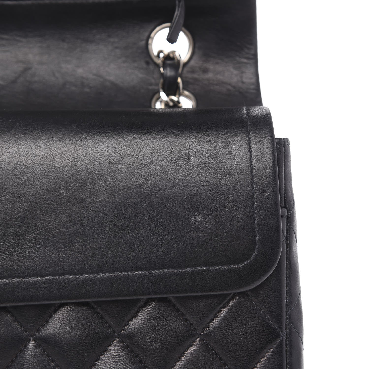 Chanel Lambskin Quilted Medium Double Flap Black 13 of 16