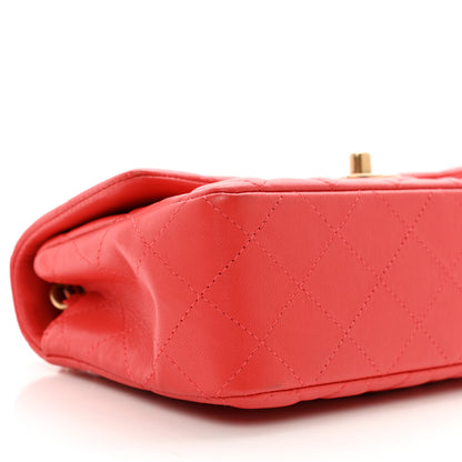 Chanel Lambskin Quilted Mini Rectangular Flap Red 9 of 11