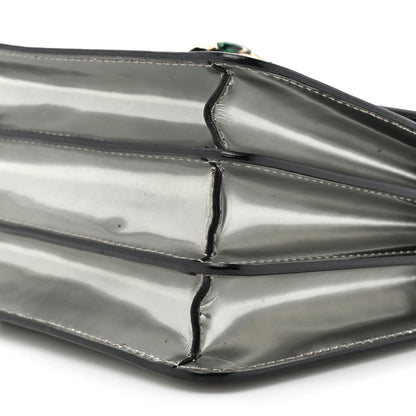 Bulgari Metallic Calfskin Serpenti Forever Top Handle Silver 9 of 19