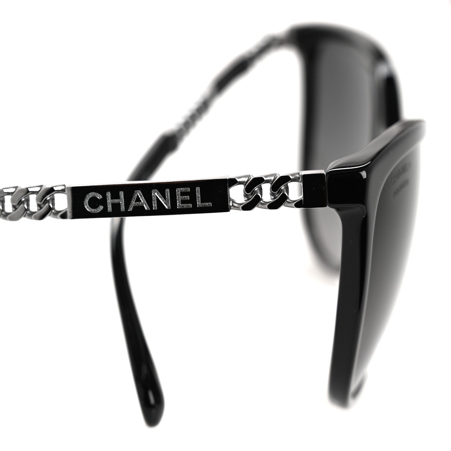 Chanel Chain Polarized Sunglasses 5352 Black 8 of 9