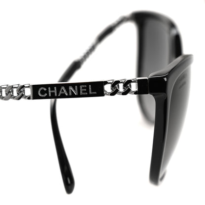 Chanel Chain Polarized Sunglasses 5352 Black 8 of 9