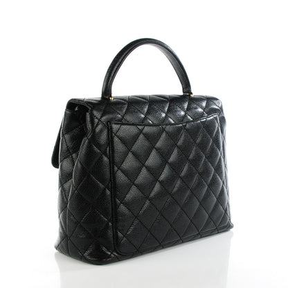 Chanel Caviar Quilted Jumbo Kelly Flap Black 3 of 9