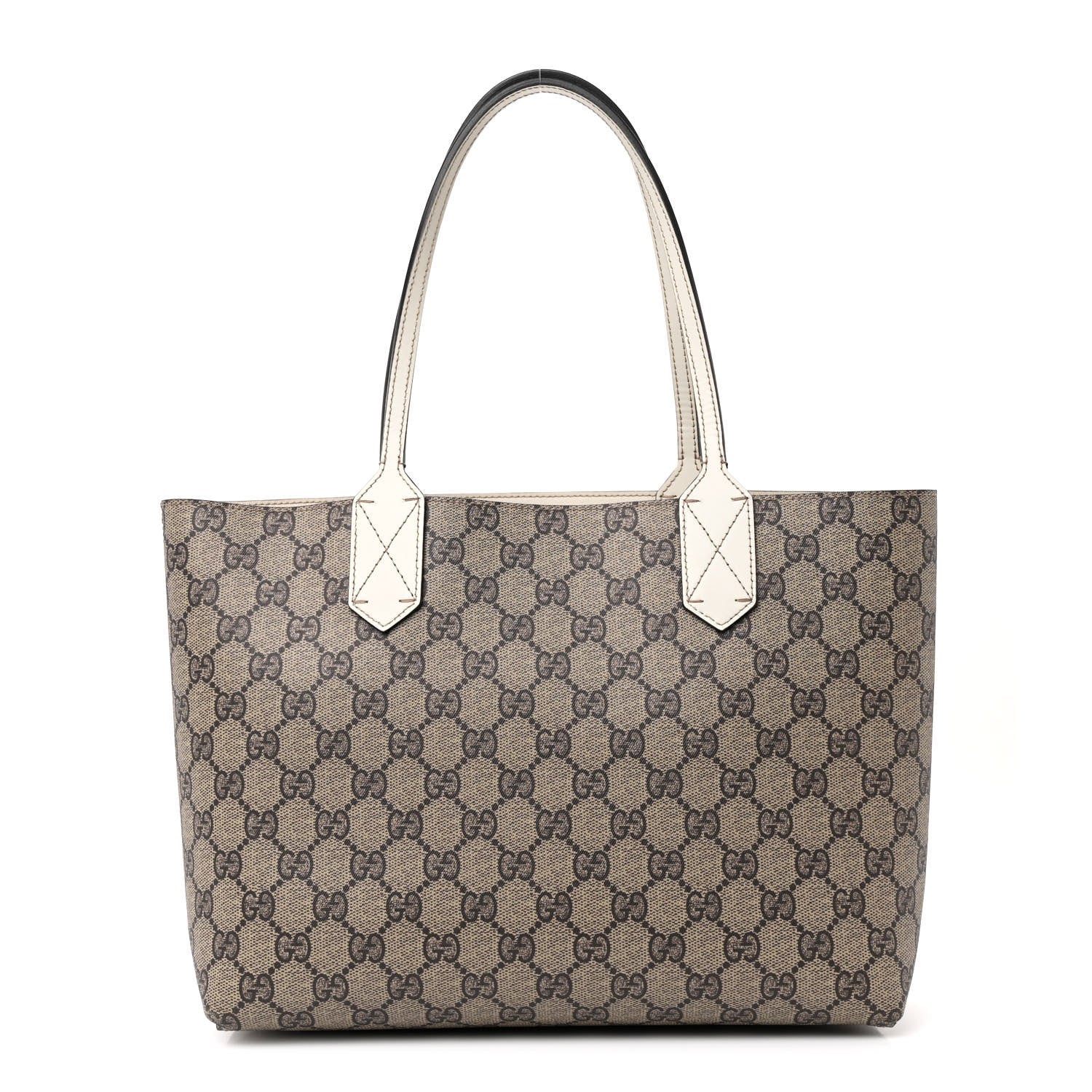 Gucci GG Supreme Monogram Small Reversible Tote Beige White 1 of 10