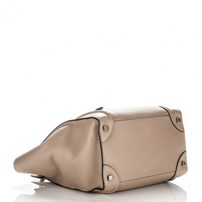 Celine Drummed Calfskin Mini Luggage Dune 4 of 7