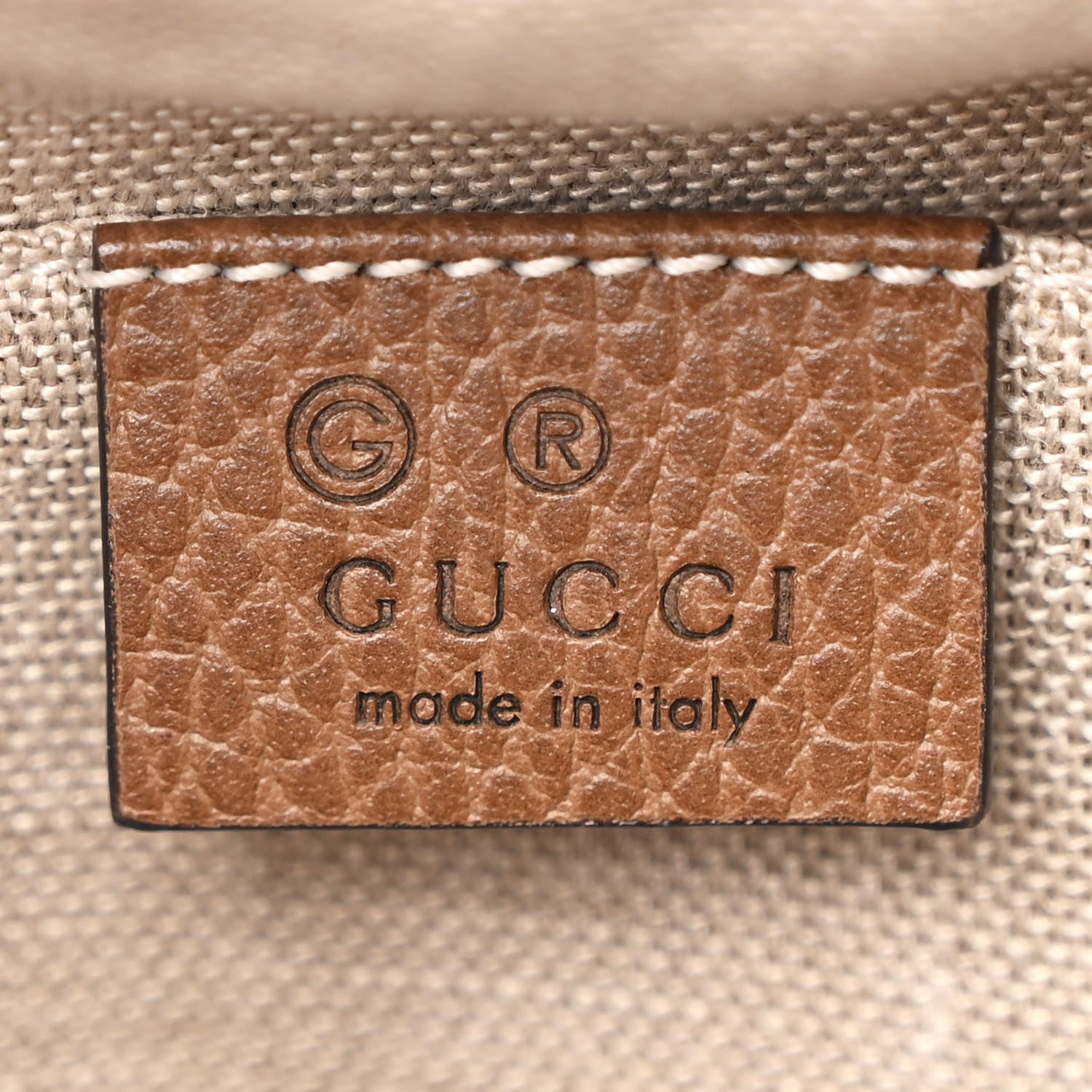 Gucci Monogram Mini Bree Messenger Bag Beige Tabacco 6 of 13