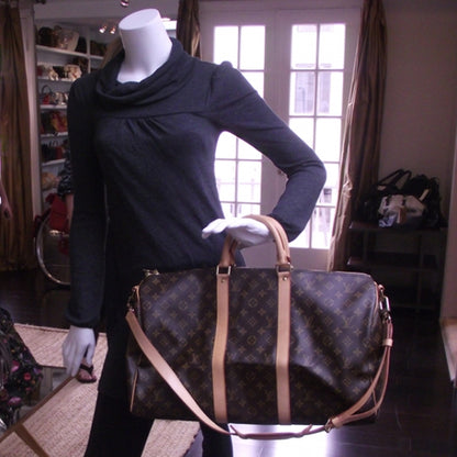 Louis Vuitton Monogram Keepall 55 w/Strap 2 of 10