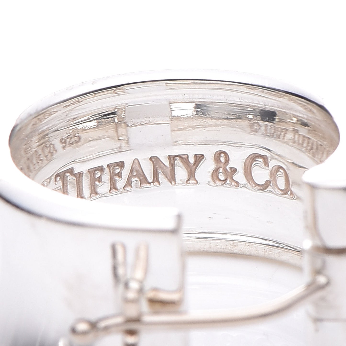 Sterling Silver Wide 1837 Hoop Earrings