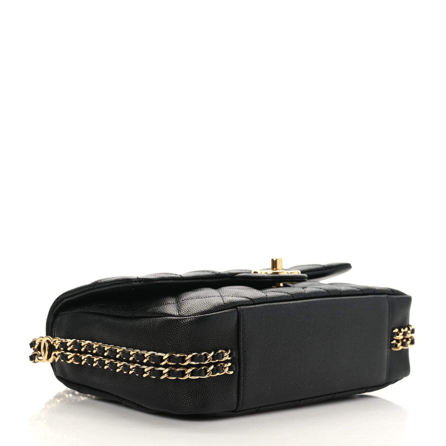 Caviar Quilted Small CC You Flap Black