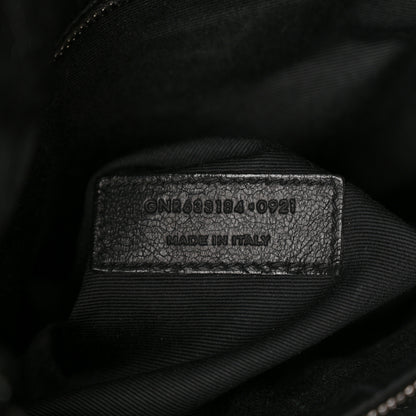 Saint Laurent Crinkled Calfskin Matelasse Monogram Medium Niki Chain Satchel Black 6 of 14