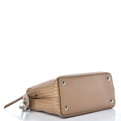 Fendi Shiny Nappa Trapuntata Small DotCom Click Chain Satchel Cuoio 3 of 8
