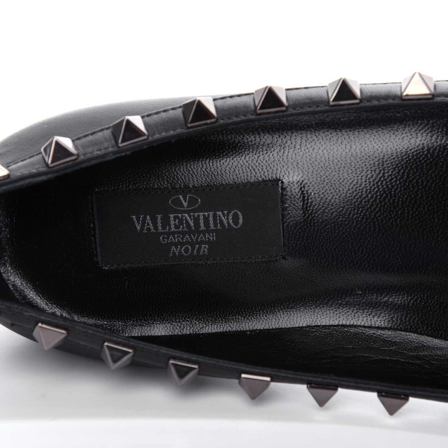 Nappa Rockstud Ballerina Flats 37 Black