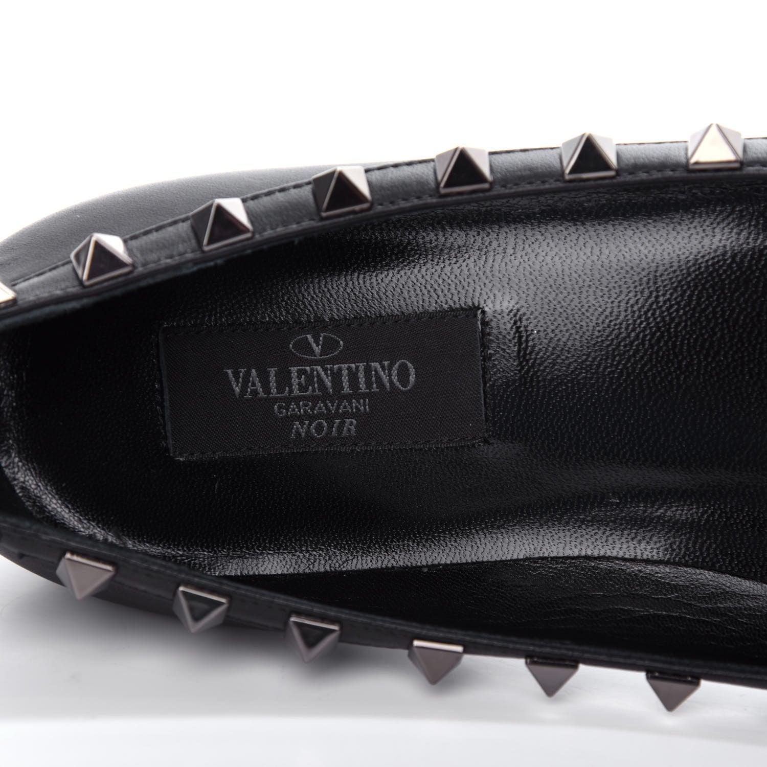 Valentino Garavani Nappa Rockstud Ballerina Flats 37 Black 8 of 10