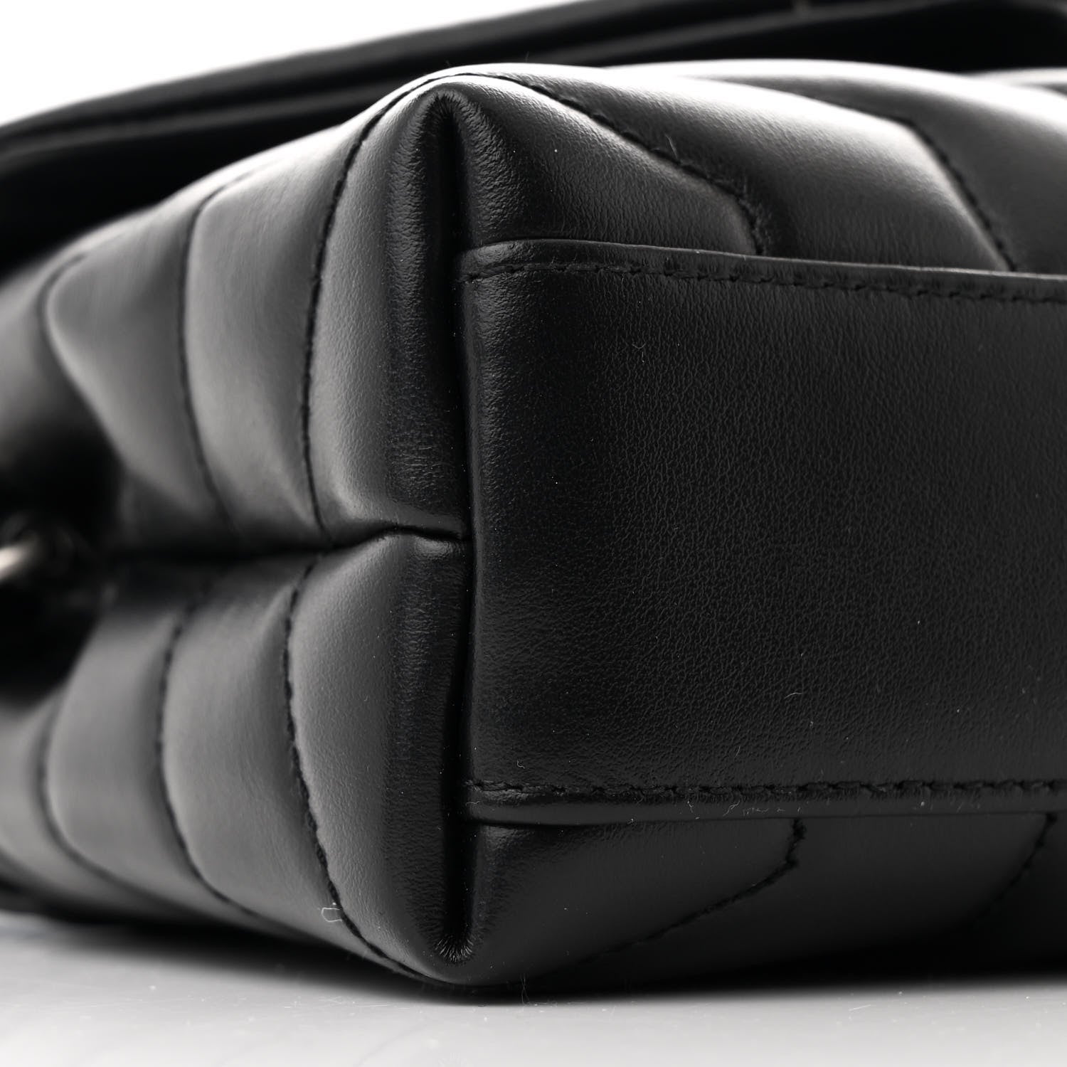 Saint Laurent Calfskin Y Quilted Monogram Toy Loulou Crossbody Bag Black 10 of 12