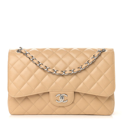 Chanel Caviar Quilted Jumbo Double Flap Beige Clair 1 of 17