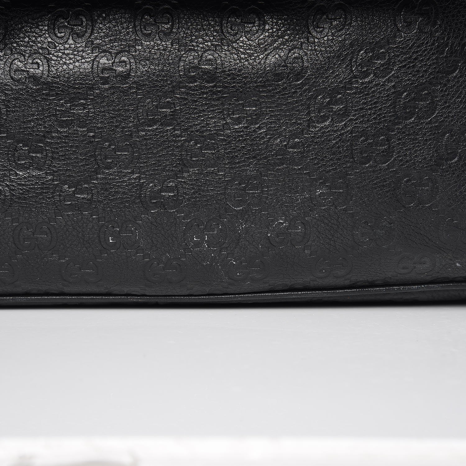 Gucci Guccissima Medium Flap Messenger Bag Black 9 of 15