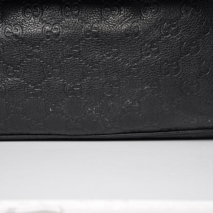 Gucci Guccissima Medium Flap Messenger Bag Black 9 of 15