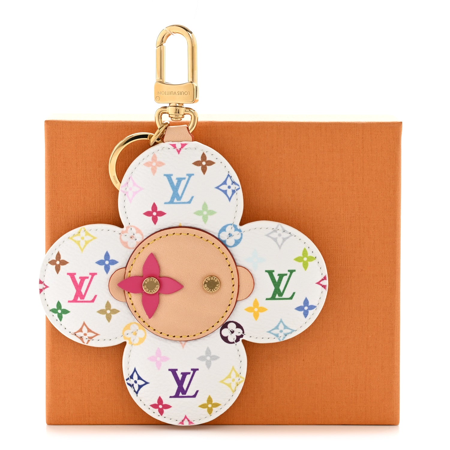Louis Vuitton LV x TM Monogram Multicolor Vivienne Head Bag Charm White 5 of 5