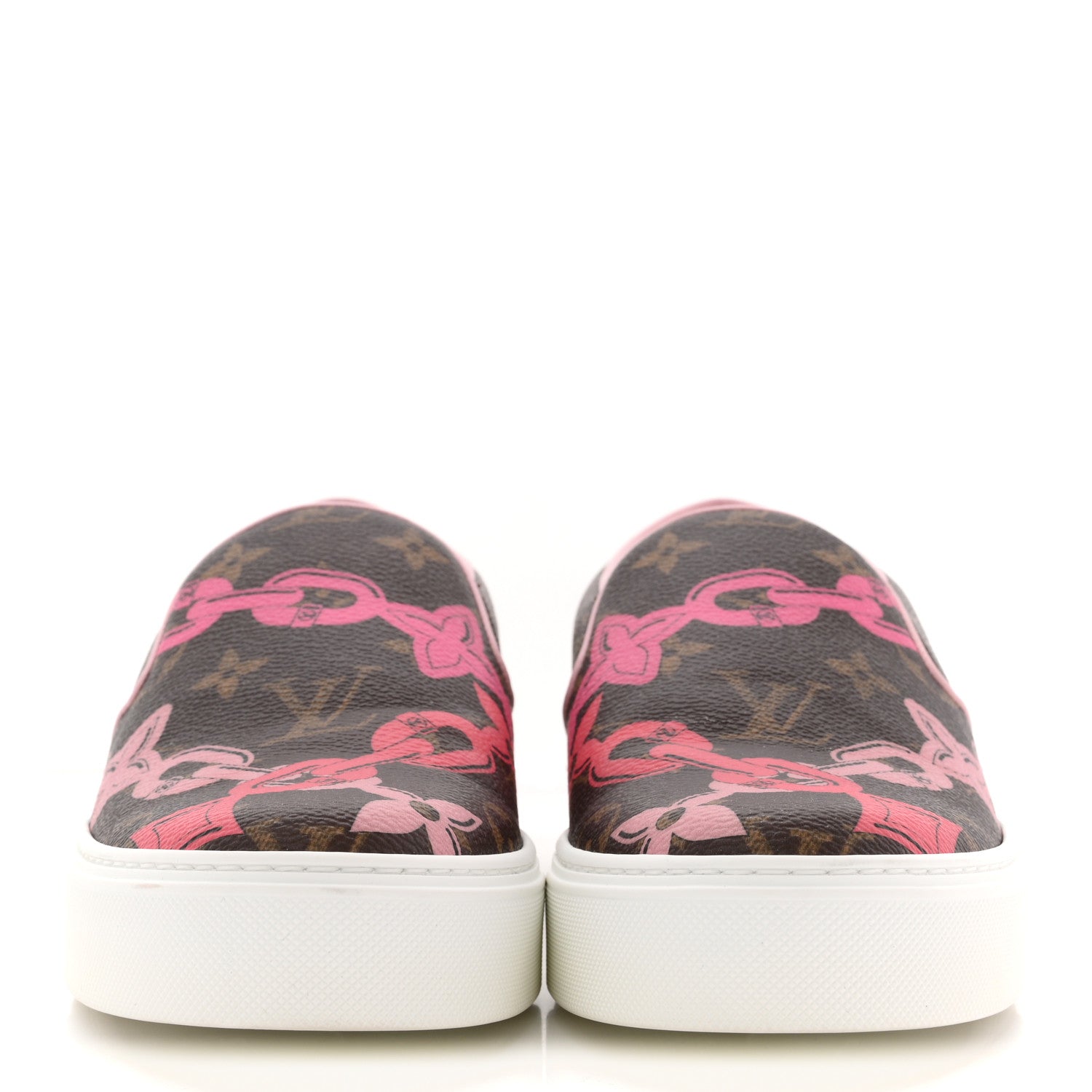 Louis Vuitton Monogram Bay Flower Slip On Harbor Sneakers 36.5 Rose Ballerine Poppy 3 of 9
