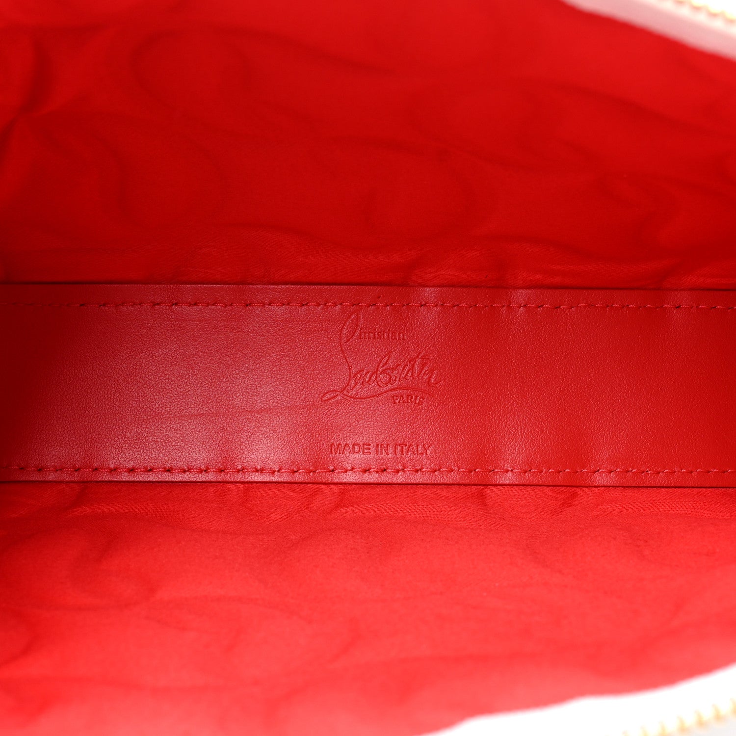 Christian Louboutin Lambskin Embossed Loubila Shoulder Bag White 5 of 9