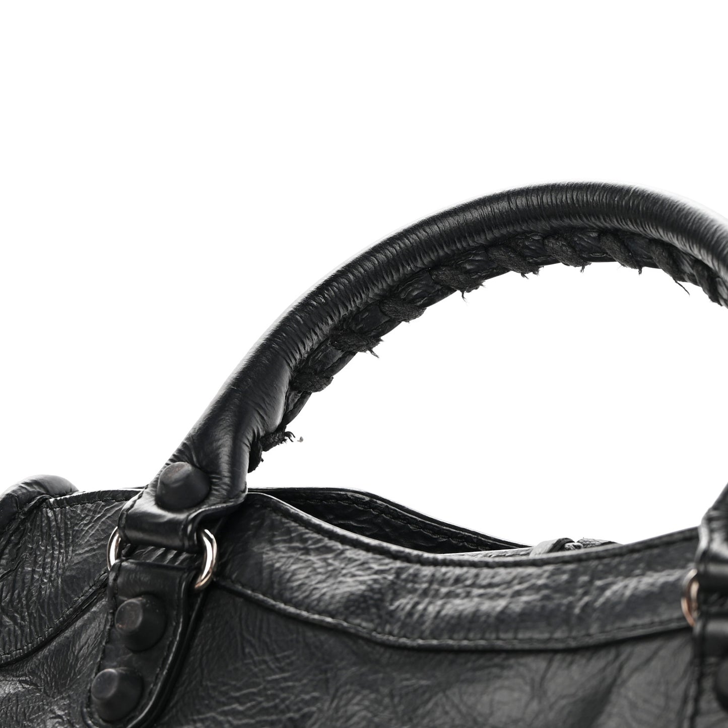 Matte Goatskin Rubber Covered Classic Hardware Mini City Black