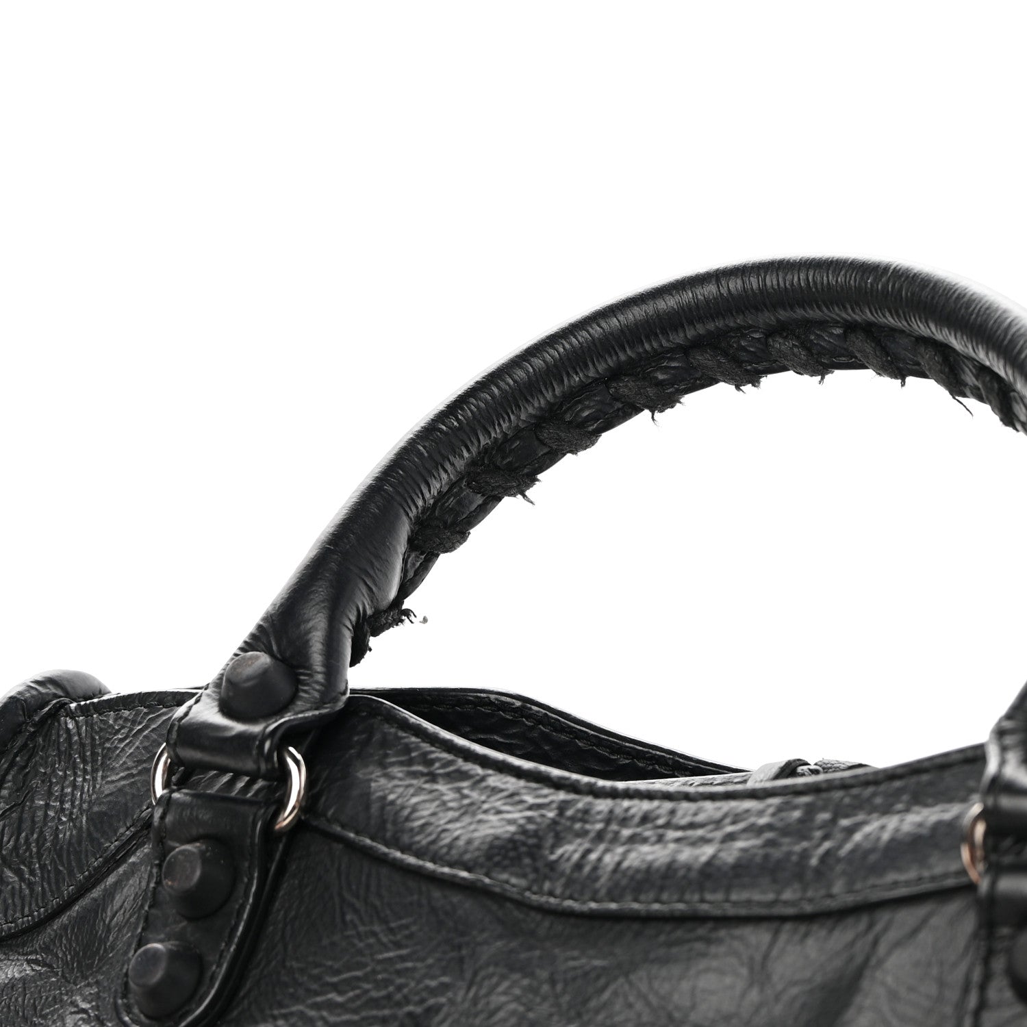 Balenciaga Matte Goatskin Rubber Covered Classic Hardware Mini City Black 11 of 13