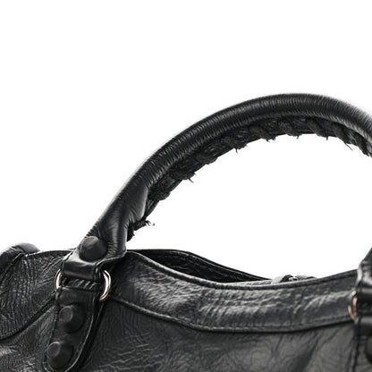 Balenciaga Matte Goatskin Rubber Covered Classic Hardware Mini City Black 11 of 13