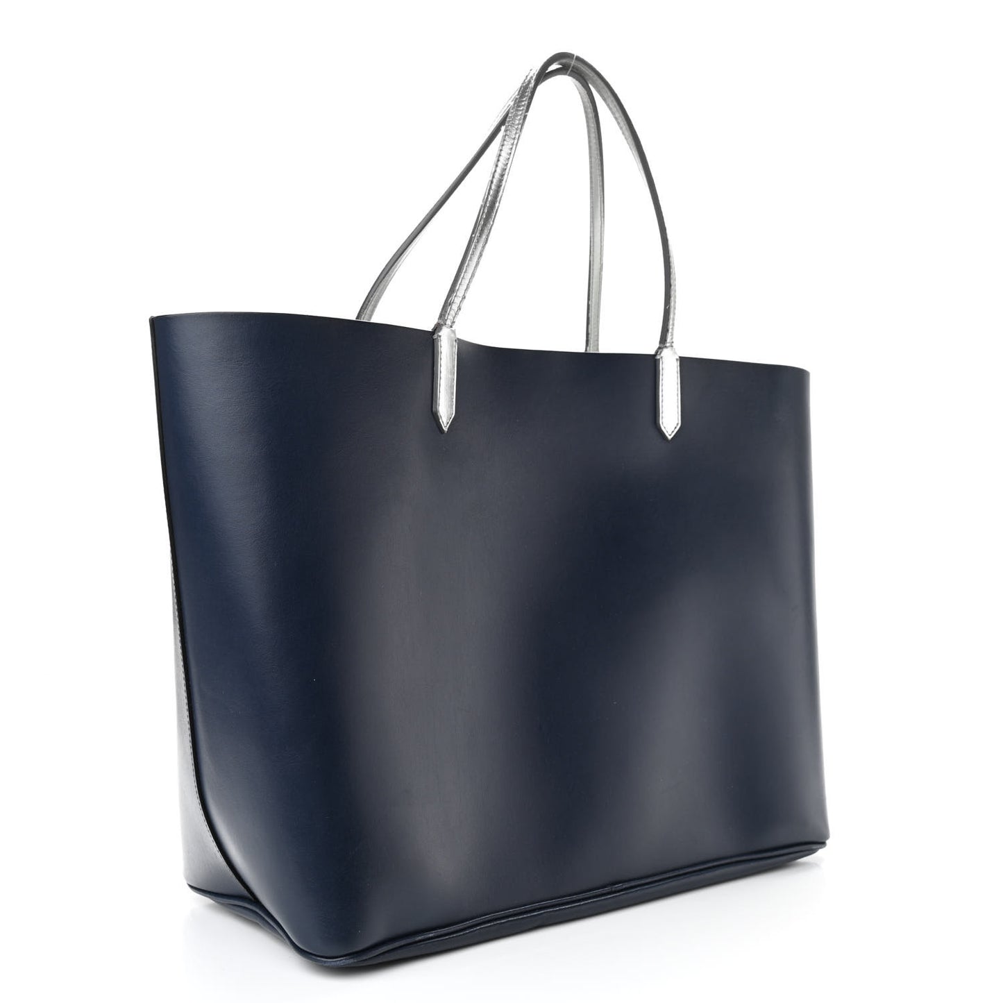 Calfskin Large Antigona Tote Night Blue Silver