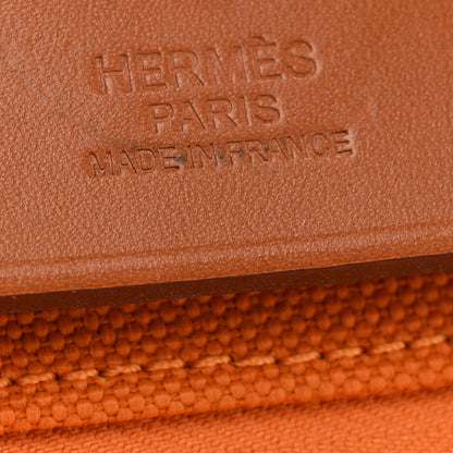 Hermes Vache Hunter Toile Herbag Zip 31 PM Orange Fauve 7 of 14