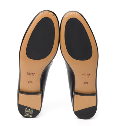 Gucci Calfskin Womens Jordaan Loafers 37.5 Black 6 of 10