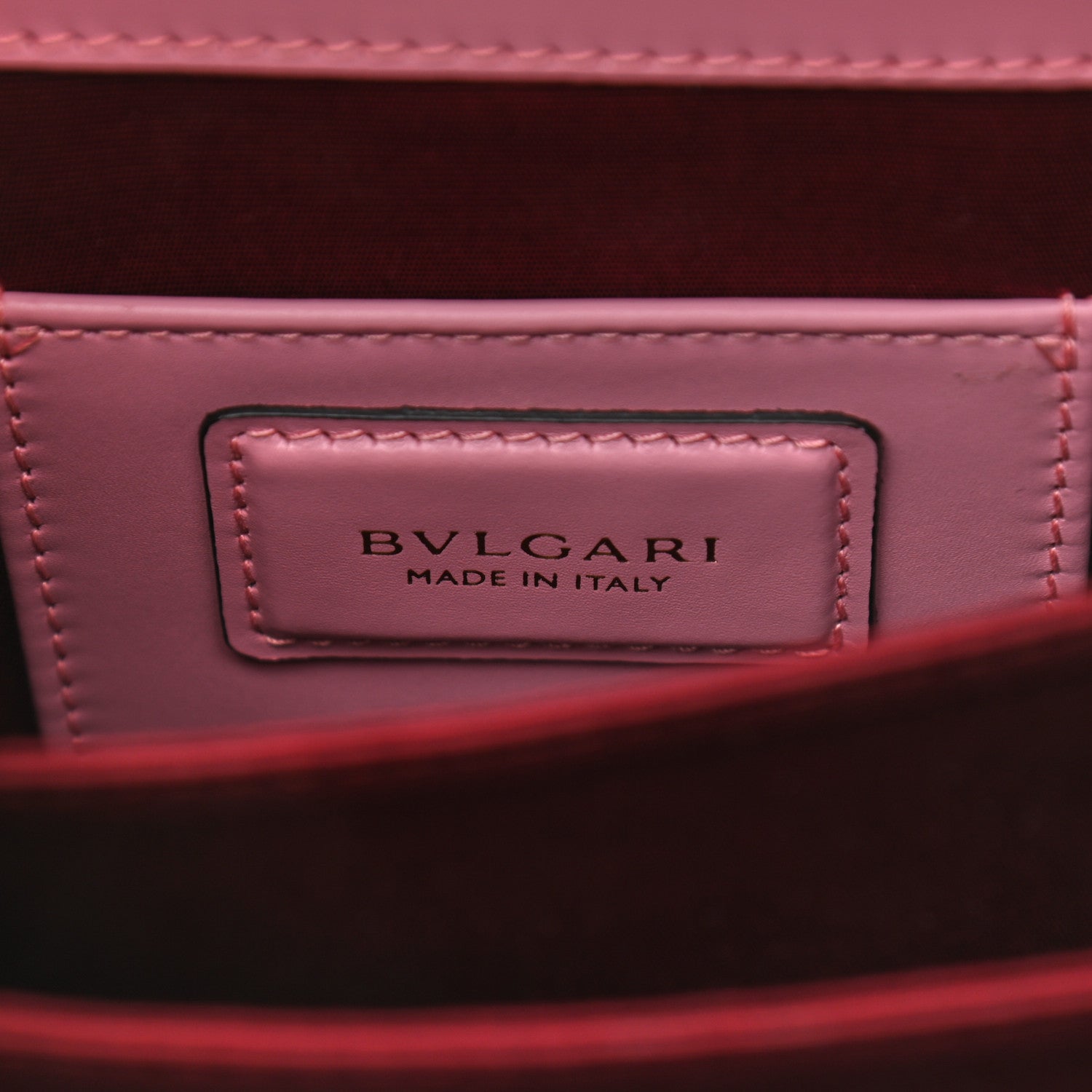 Bulgari Calfskin Serpenti Forever Top Handle Flamingo Topaz 7 of 9