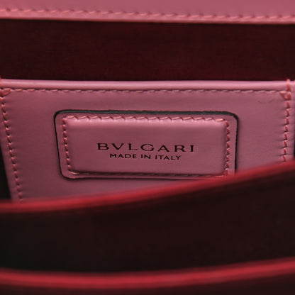 Bulgari Calfskin Serpenti Forever Top Handle Flamingo Topaz 7 of 9