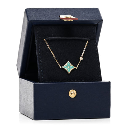 Louis Vuitton 18K Yellow Gold Diamond Amazonite Color Blossom BB Star Bracelet 4 of 4