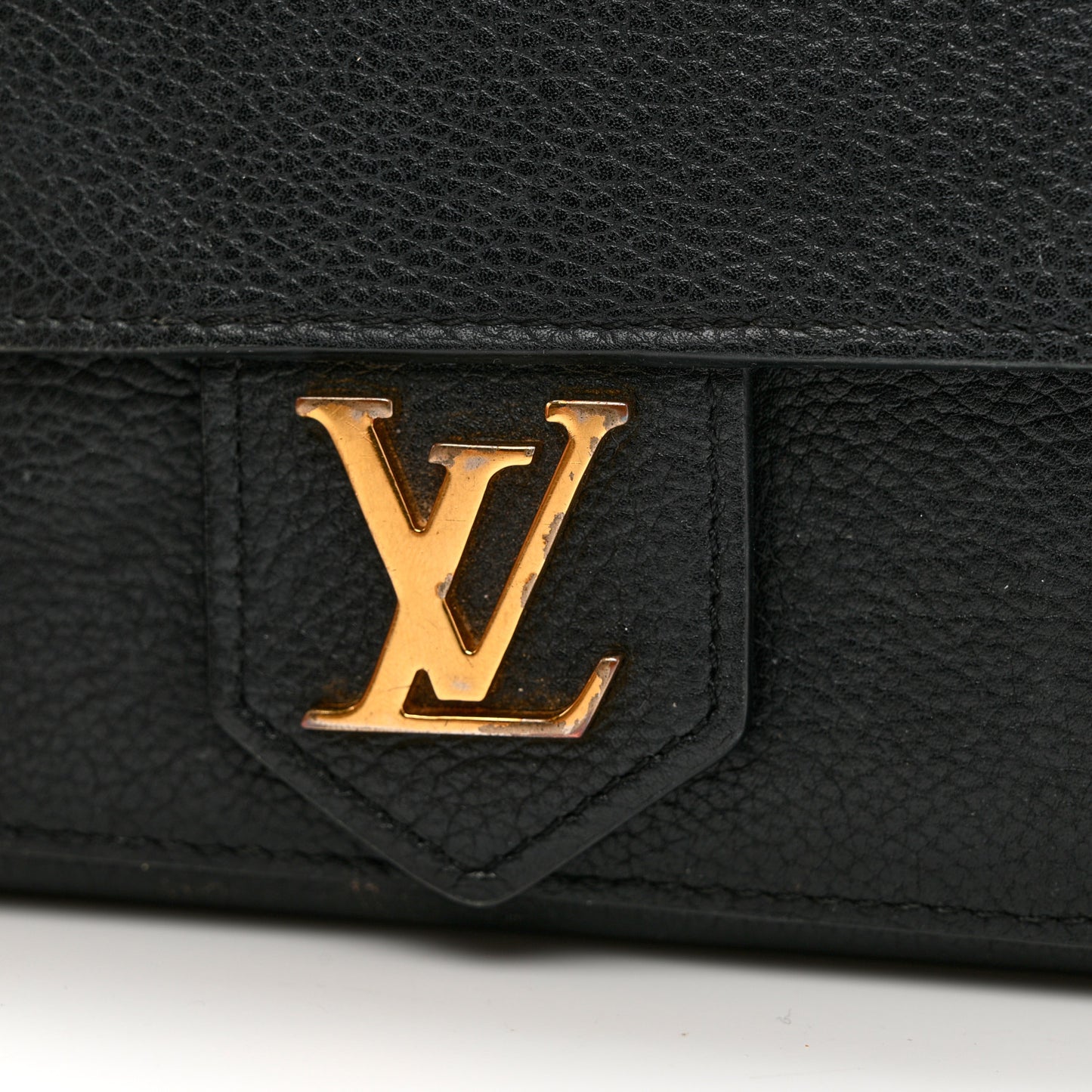 Calfskin Lockme Wallet Black