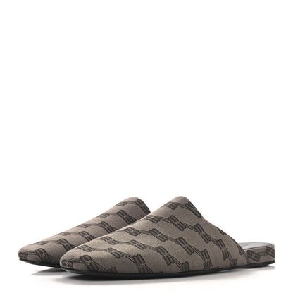 Balenciaga Jacquard BB Monogram Mens Cosy Mules 43 Dark Mink Grey Dark Brown 4 of 10