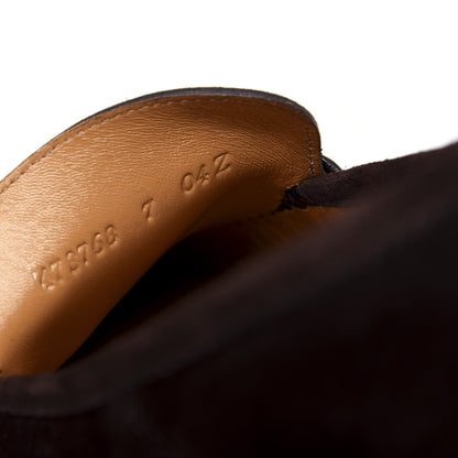 Gucci Suede Mens Driver Queen Loafers 7 Cocoa 9 of 10