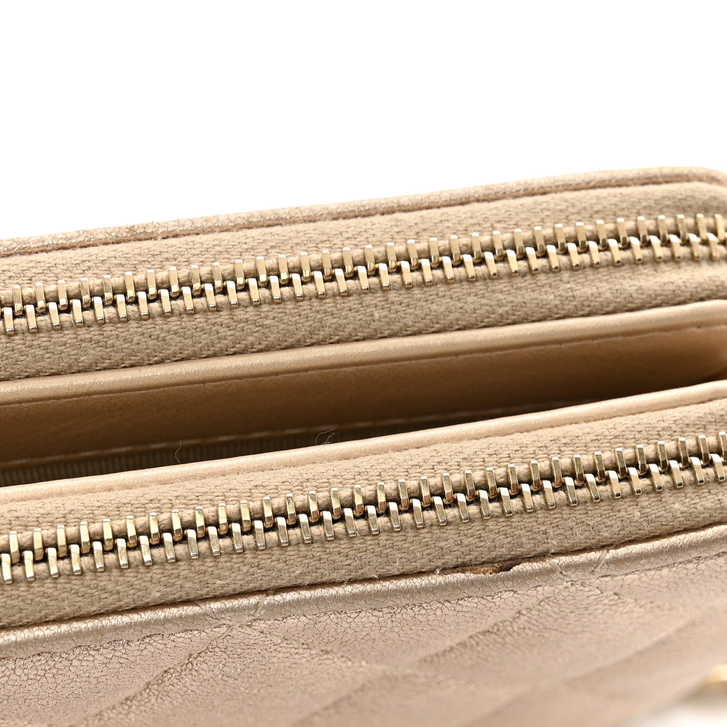 Chanel Metallic Lambskin Quilted Small Clutch With Chain Gold 12 of 12