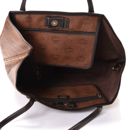 MCM Visetos Shopper Tote Brown 5 of 9