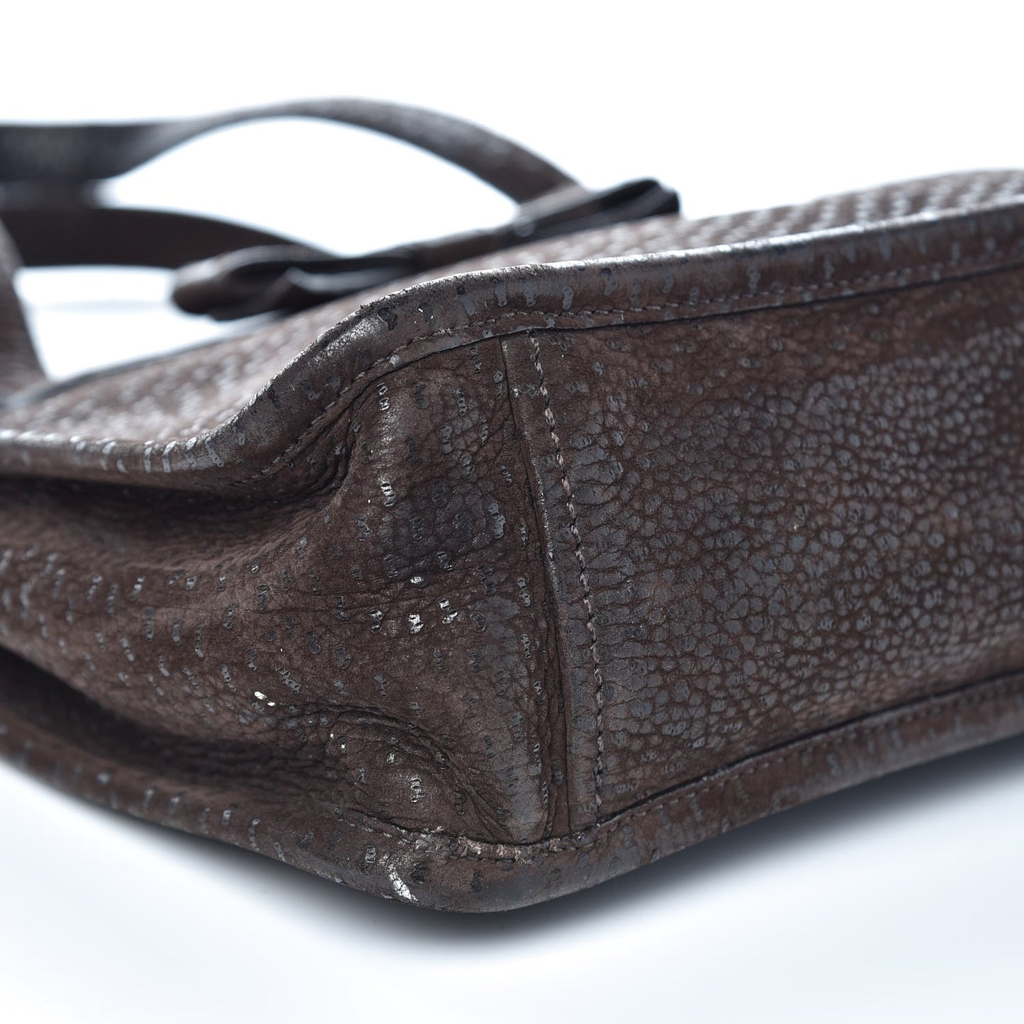Suede Bow Tote Dark Brown